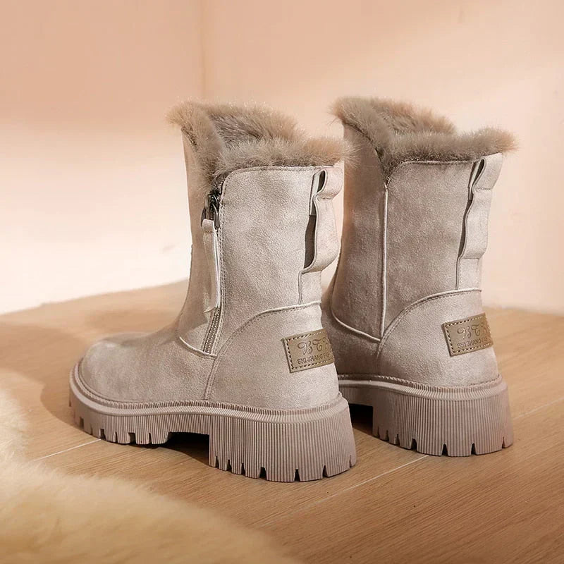 Winterstiefel Damen Knöchelhoch Warm - IdealeKleiden