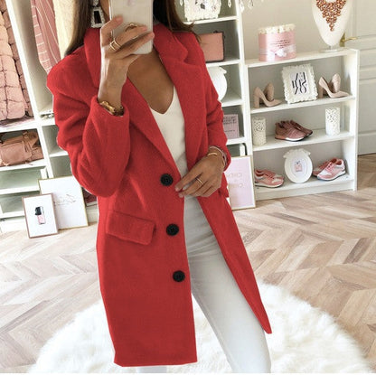 Manteau d'hiver femme col élégant