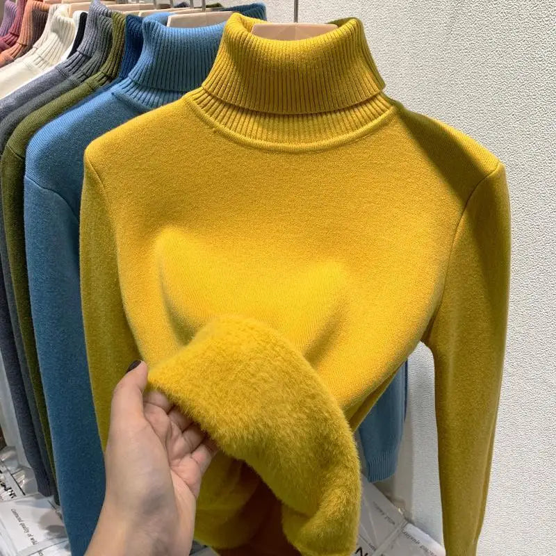 Col roulé Femme Chaud Élégant Hiver