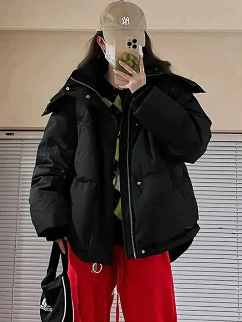 Doudoune femme hiver, capuche, fermeture éclair