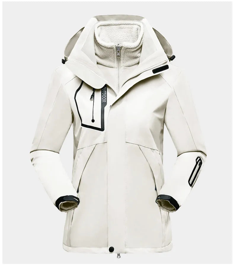 Veste pratique 3-en-1 pour femme Protection extérieur