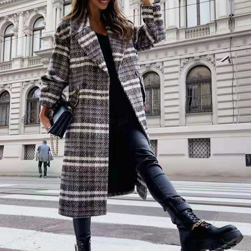 Damen Wolljacke Warm Elegant - IdealeKleiden