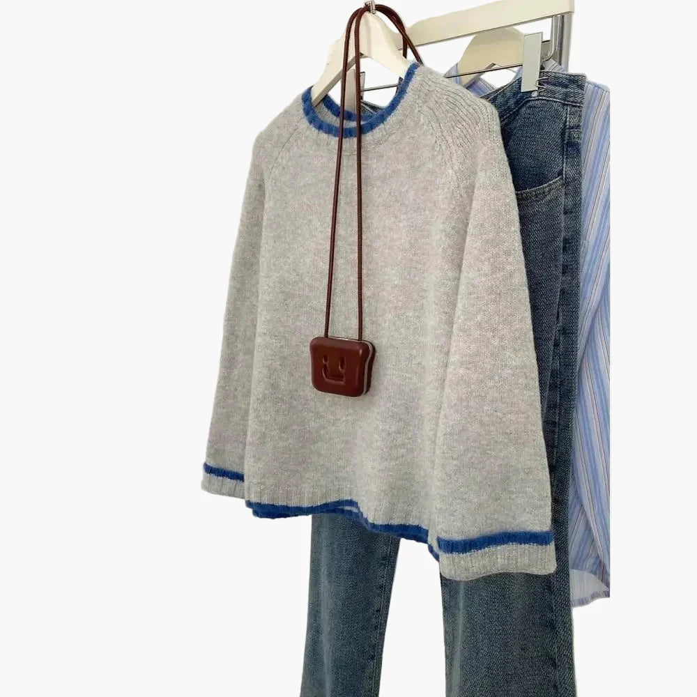 Pull d'automne confortable Col rond