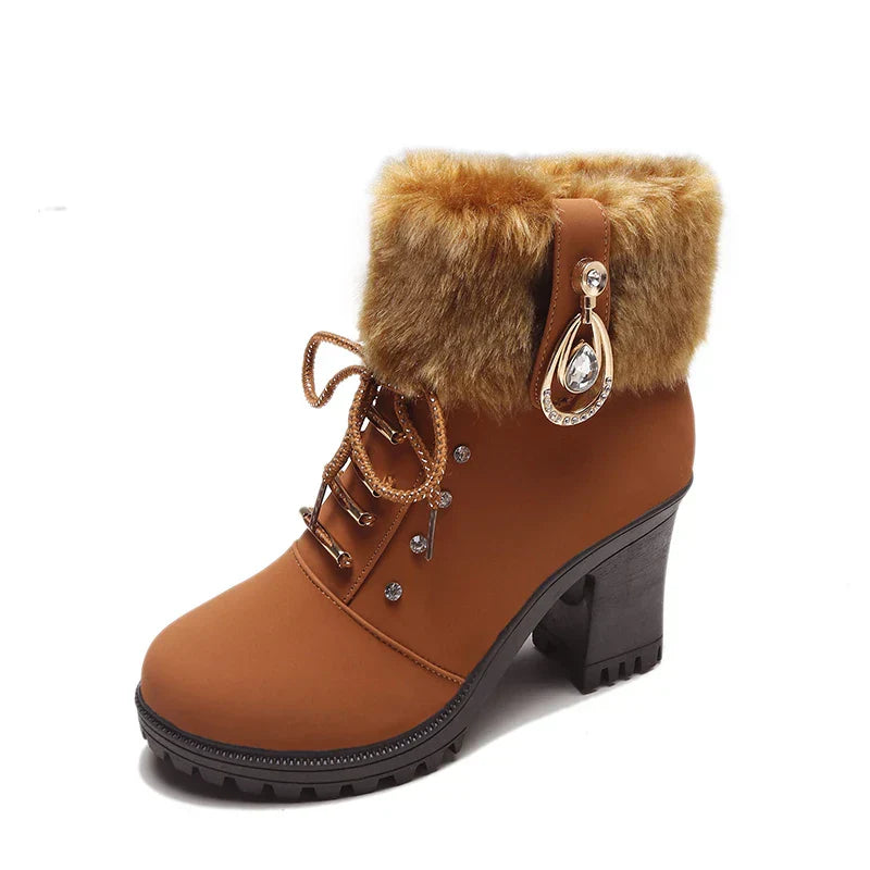 Bottines élégantes style britannique à talon haut