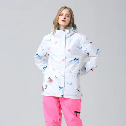 Veste de ski femme motif floral tendance