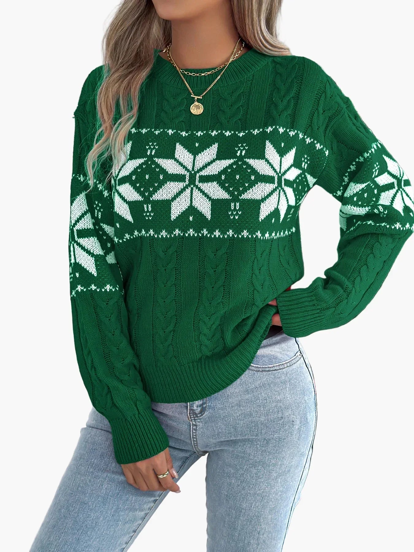 Pull de Noël Motif Norvégien Chaud