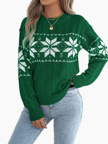 Pull de Noël Motif Norvégien Chaud