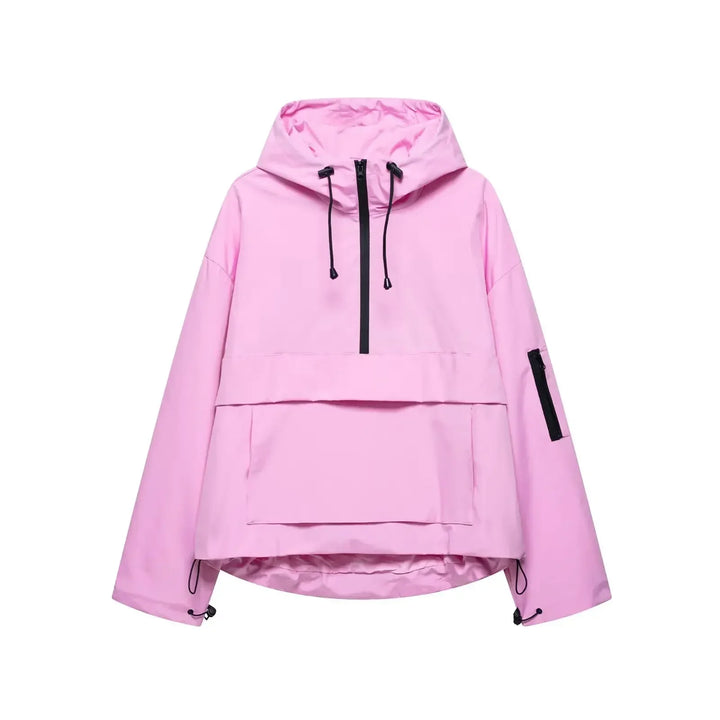Damen Skijacke Elegante Kapuze Winterjacke - IdealeKleiden