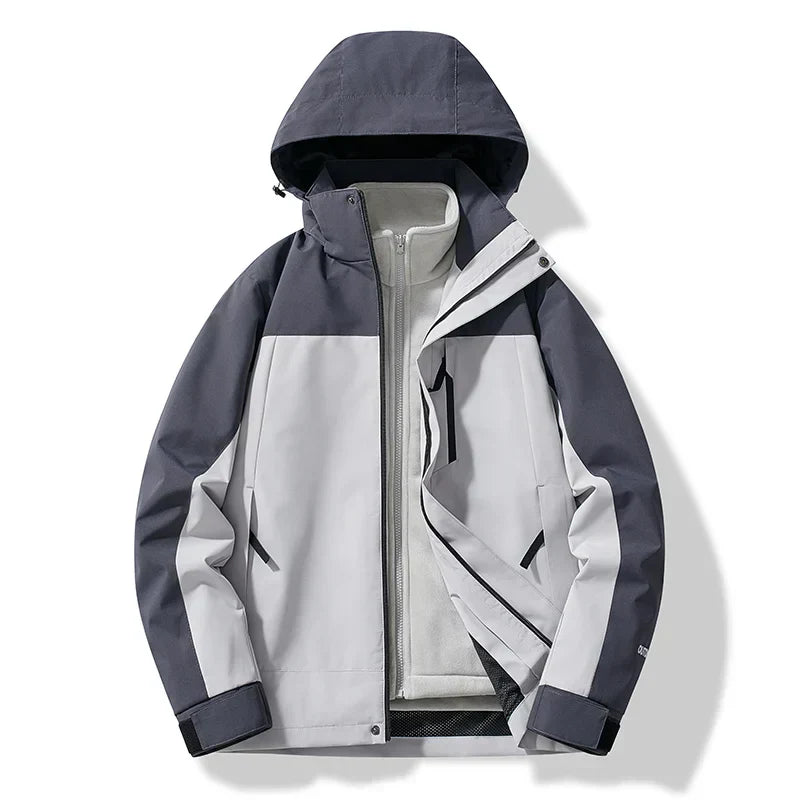 Veste de ski pour homme Résistante aux intempéries Capuche Isolée