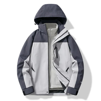 Veste de ski pour homme Résistante aux intempéries Capuche Isolée