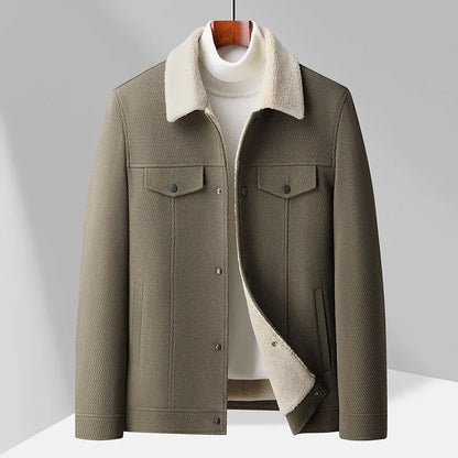 Gilet polaire chaud pour hommes avec col