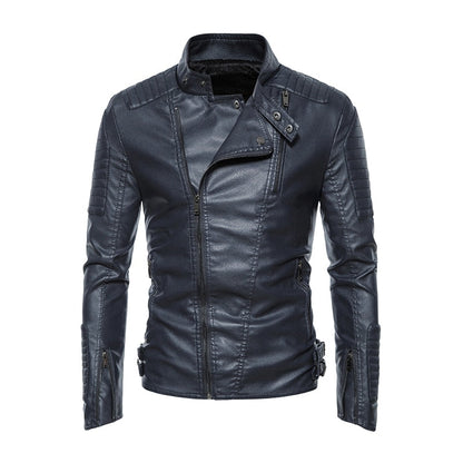 Blouson en cuir style motard Ryan Storm