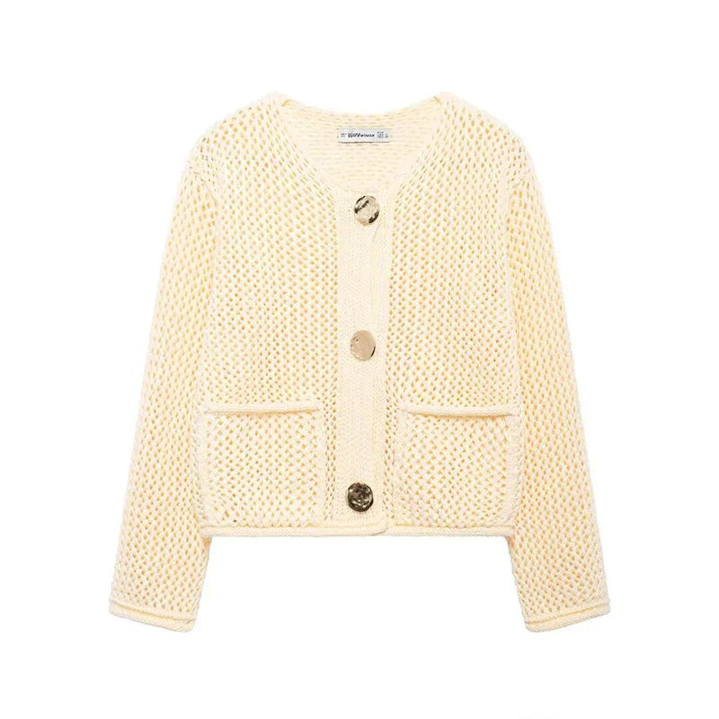 Cardigan léger avec poches avant en maille