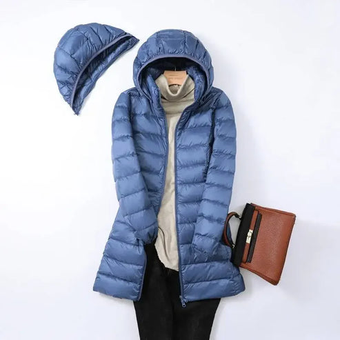 Doudoune légère pour femme Veste d'hiver matelassée chaude