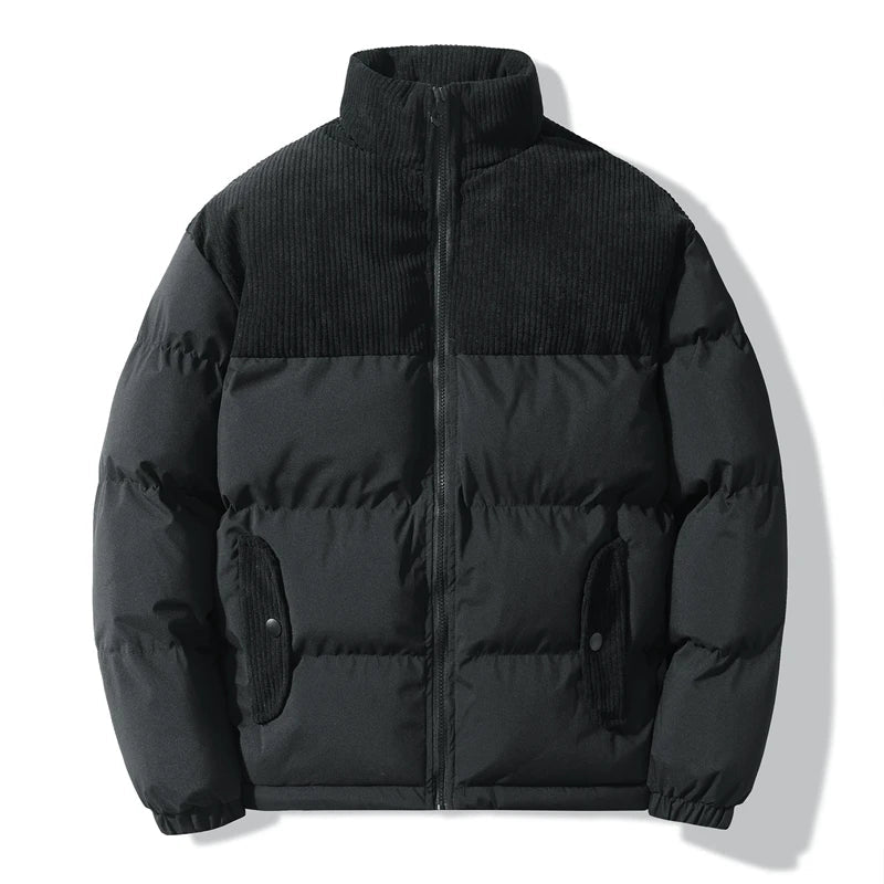 Veste unisexe matelassée style velours côtelé