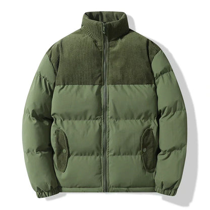 Veste unisexe matelassée style velours côtelé