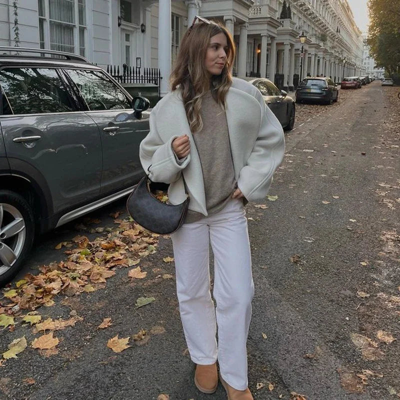 Veste élégante pour femme, décolleté en V, décontractée