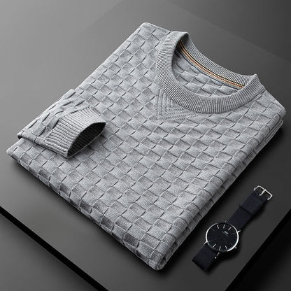 Pull-over gaufré col rond homme Modèle automne