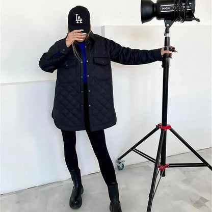 Veste d'automne élégante pour femme, grandes poches pratiques
