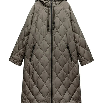 Veste décontractée pour femme Longueur genou Fermeture éclair