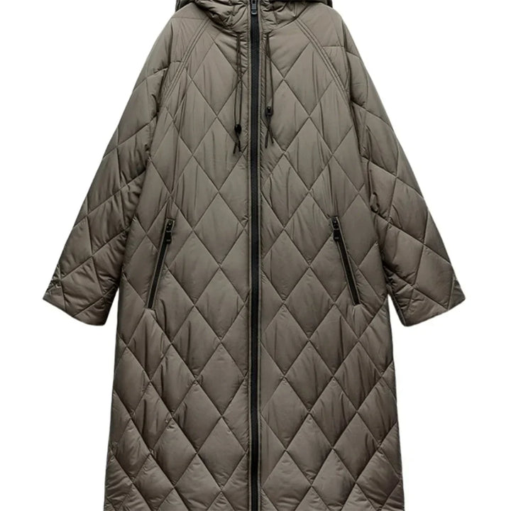 Veste décontractée pour femme Longueur genou Fermeture éclair