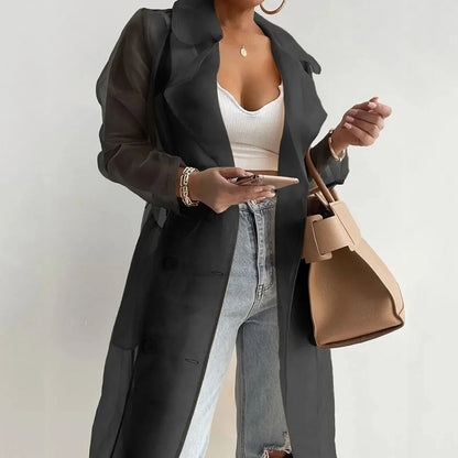 Imperméable élégant transparent