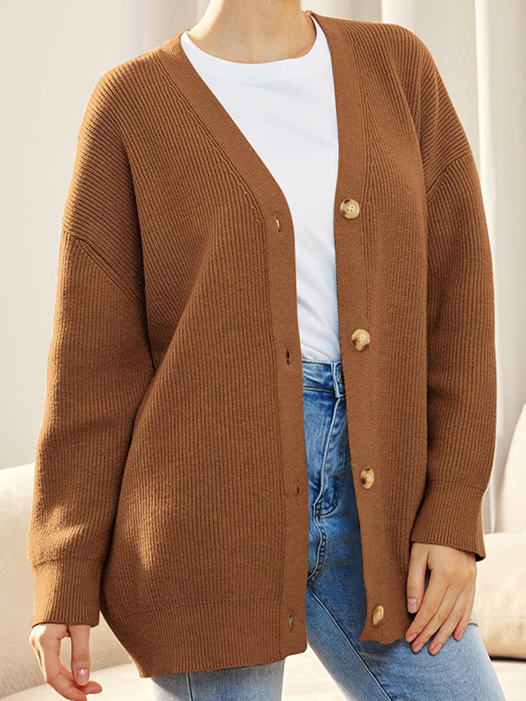 Gilet d'automne femme tricoté confortable