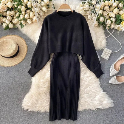 Ensemble écharpe tricotée douce pour femme