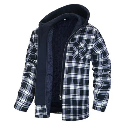 Chemise-veste à carreaux souple style décontracté