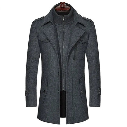 Manteau en laine stylé pour homme