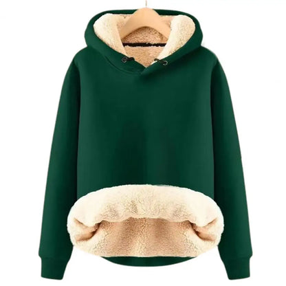Sweat à capuche chaud femme polaire douce