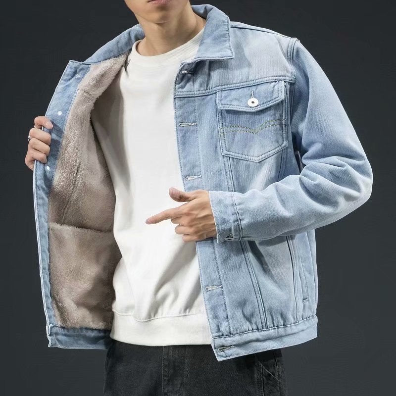 Cordell - Denim-Jacke mit dickem Wollfutter - IdealeKleiden