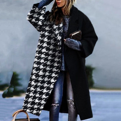 Manteau long femme style automne chaud