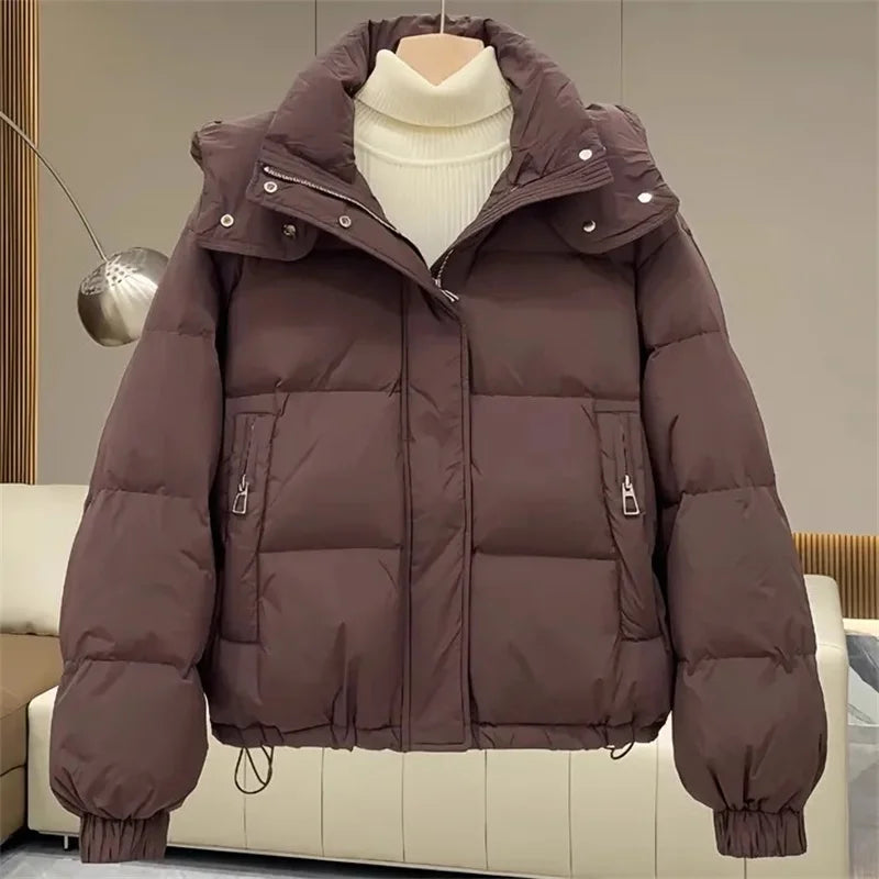 Doudoune Chaude À Capuche Tendance