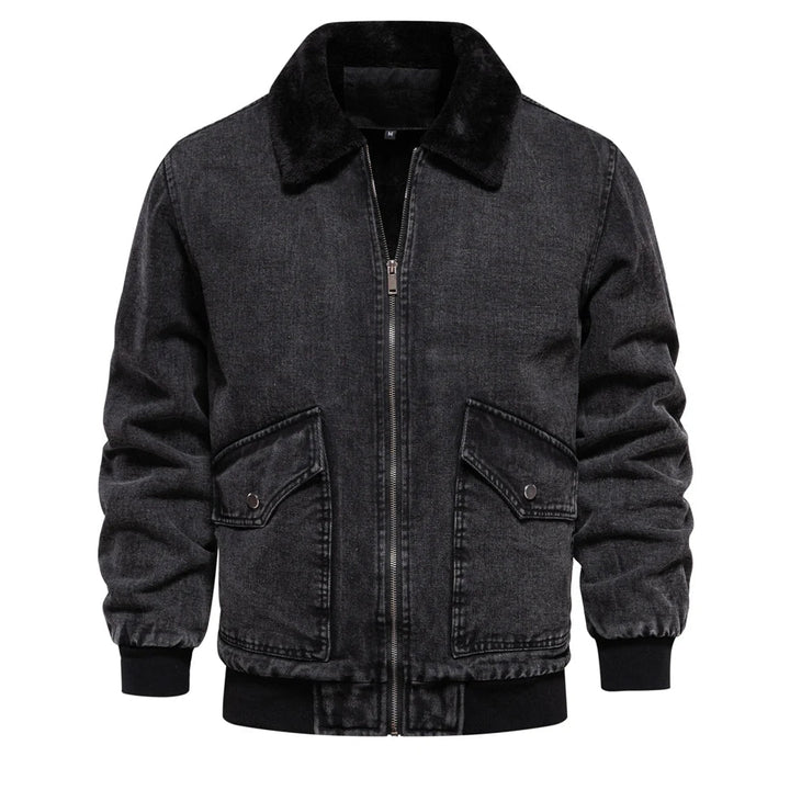 Blouson en jean chaud doublé pour hommes