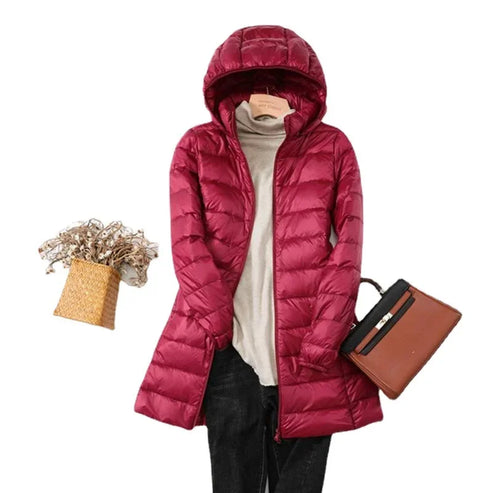 Doudoune légère pour femme Veste d'hiver matelassée chaude