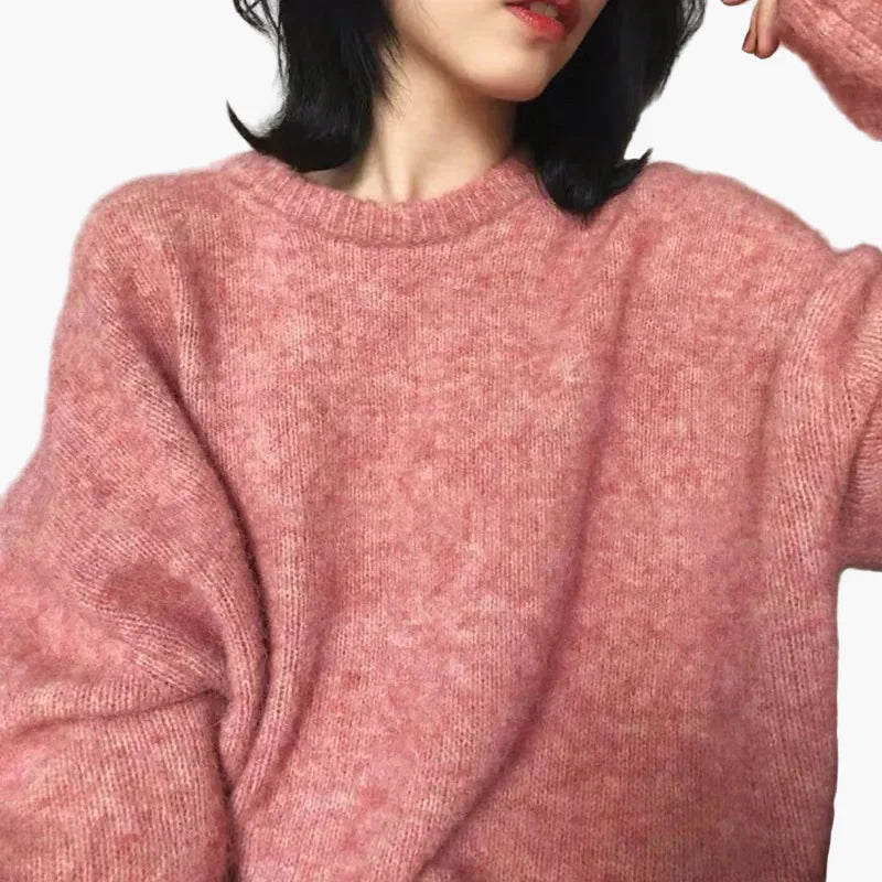 Pull oversize rétro tendance automne hiver