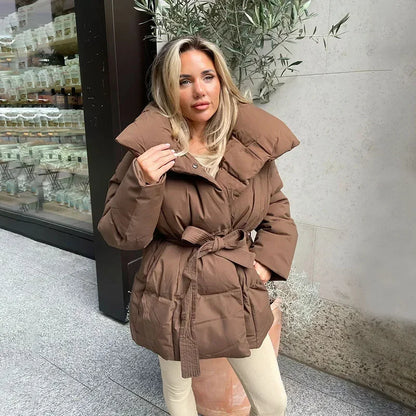 Veste courte femme à la mode col montant coupe ajustée