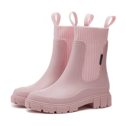 Bottines imperméables femme semelle crantée
