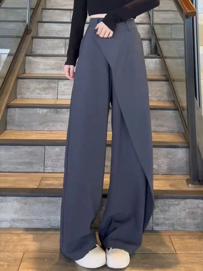 Pantalon large asymétrique pour femme