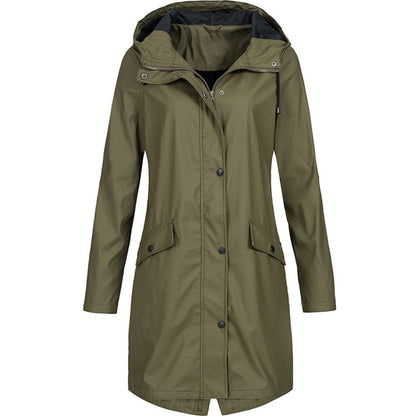 Veste décontractée pour femme avec capuche et fermeture éclair