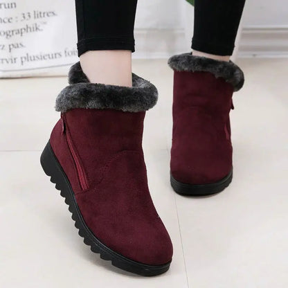Bottes d'hiver chaudes Doublure en peluche Antidérapantes