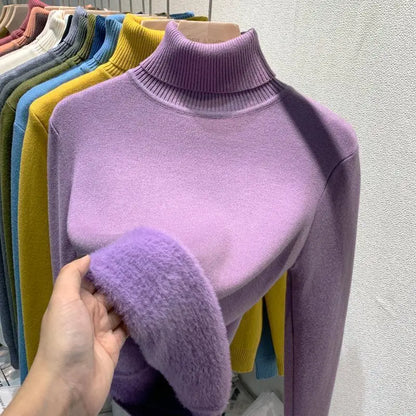 Col roulé Femme Chaud Élégant Hiver