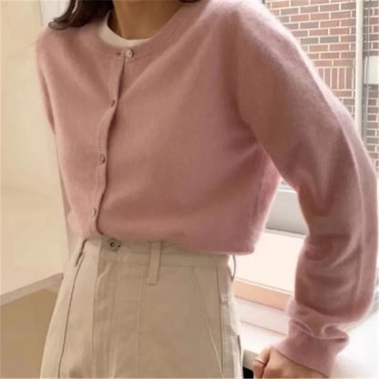Kuschelige Strickjacke Offen Vorne Damen - IdealeKleiden