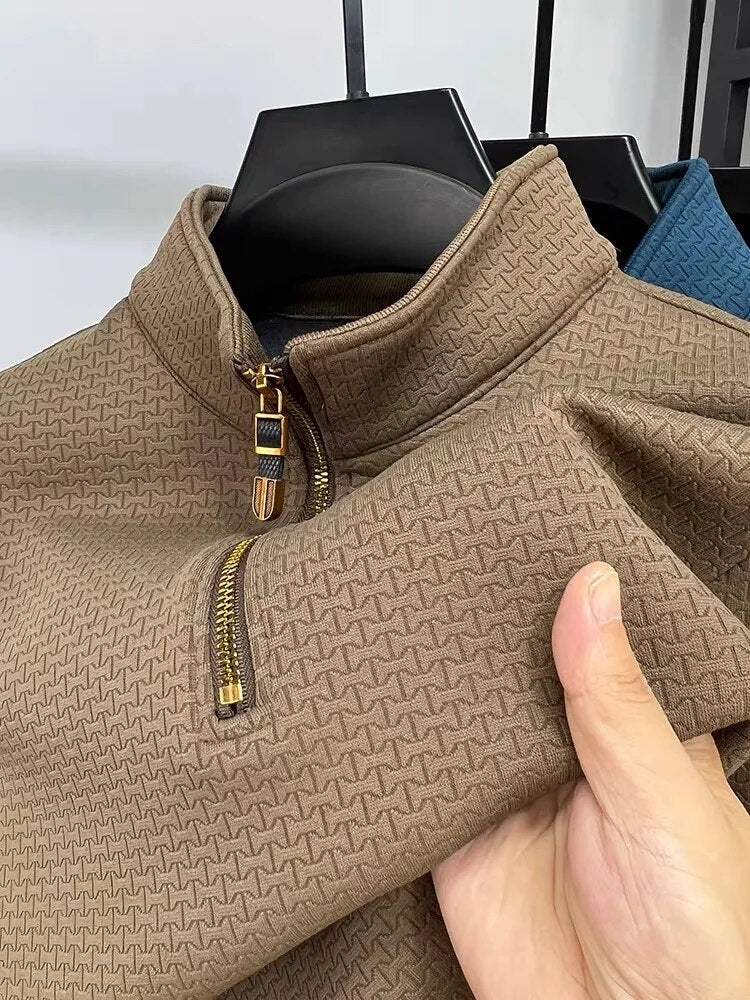 Pull Homme Quart de Zip Style Moderne