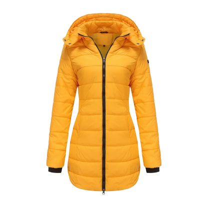 Manteau matelassé d'hiver chaud à capuche pour femme