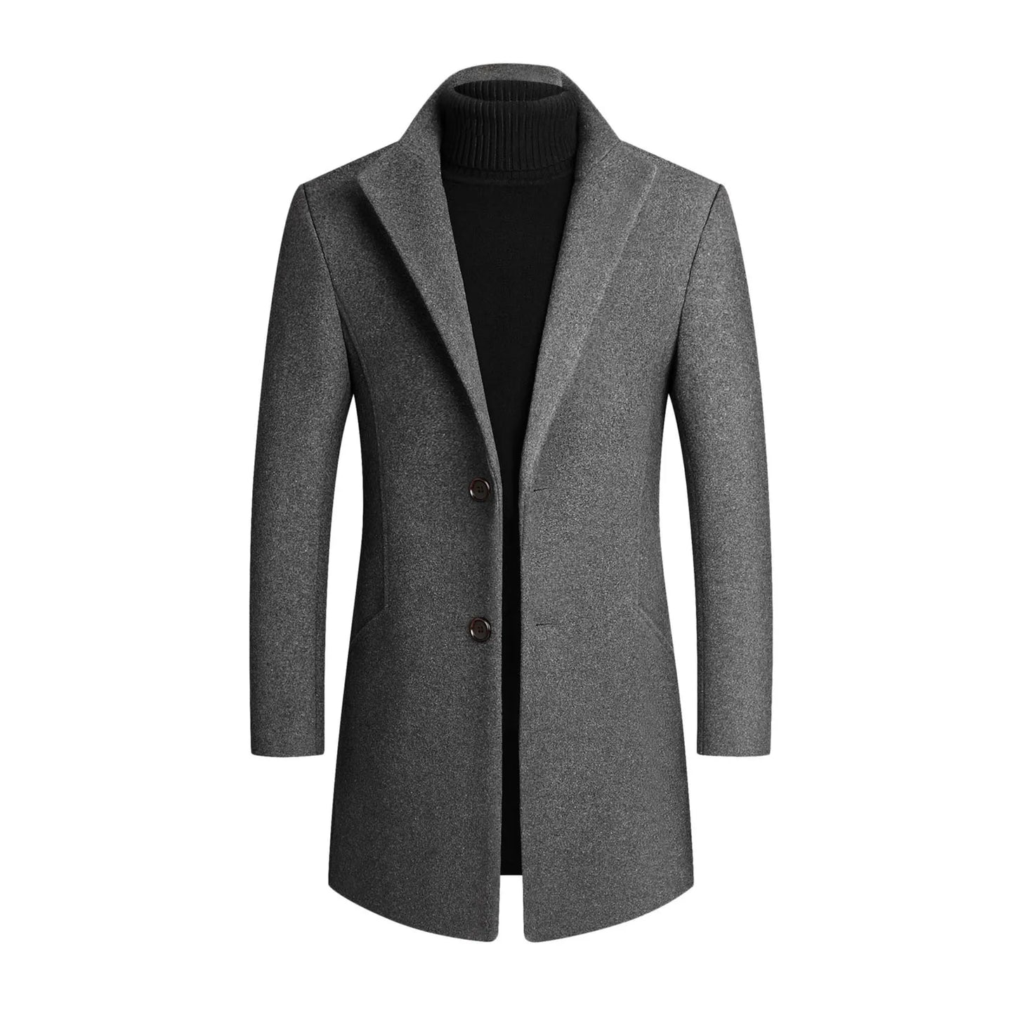 Manteau classique en laine pour femme