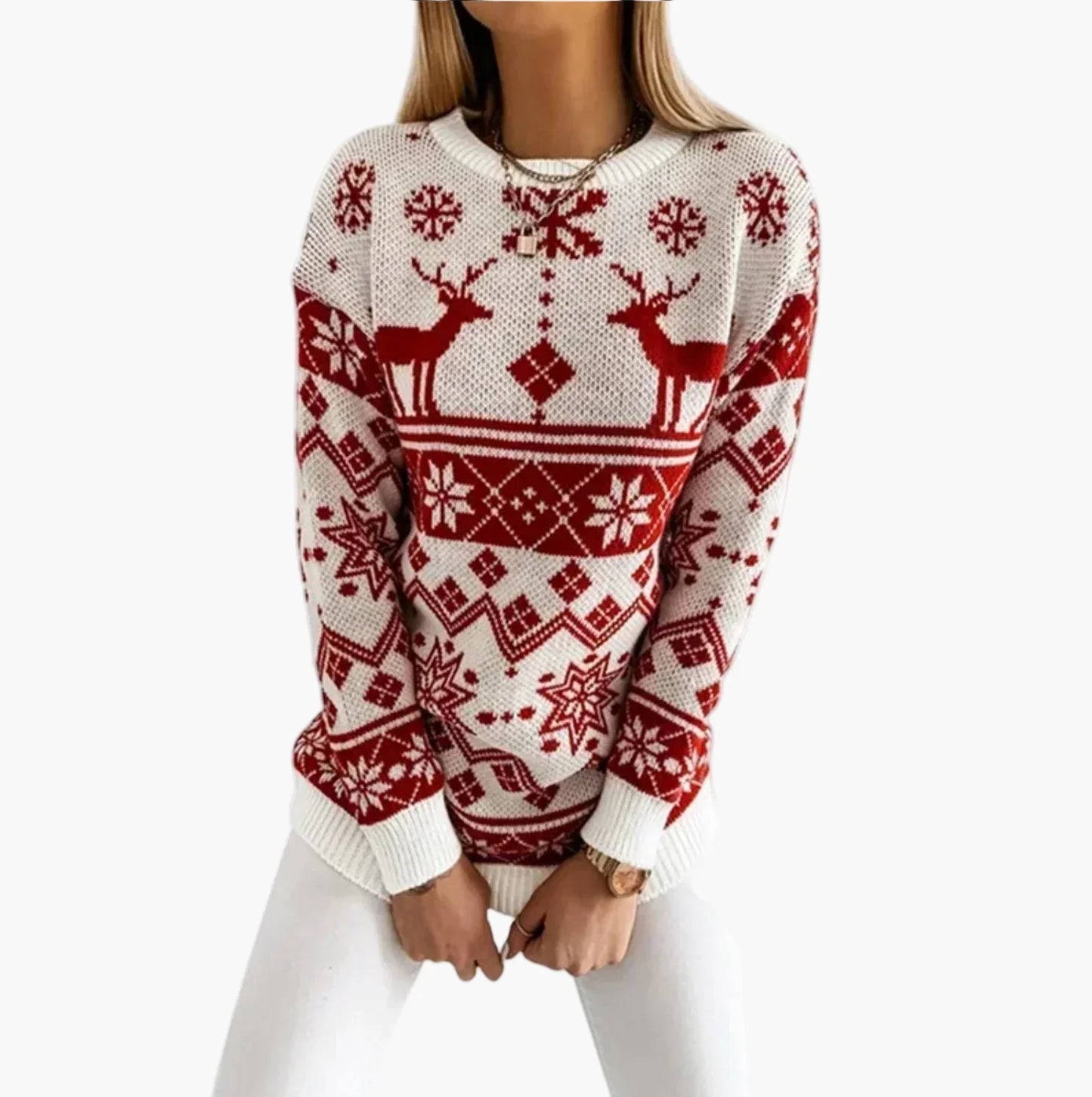 Pull de Noël motif renne Hiver