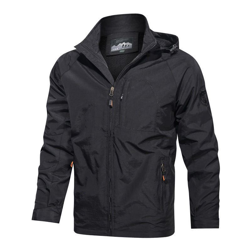 Blouson léger homme à capuche sportive