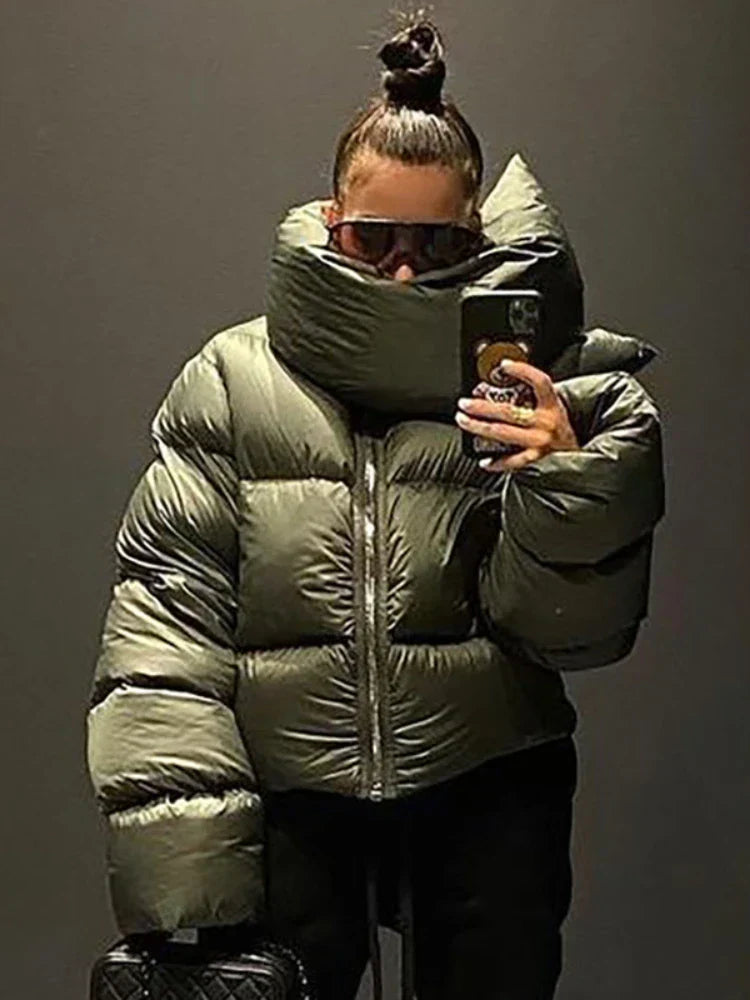 Oversize-Parka Warm Hoher Kragen - IdealeKleiden